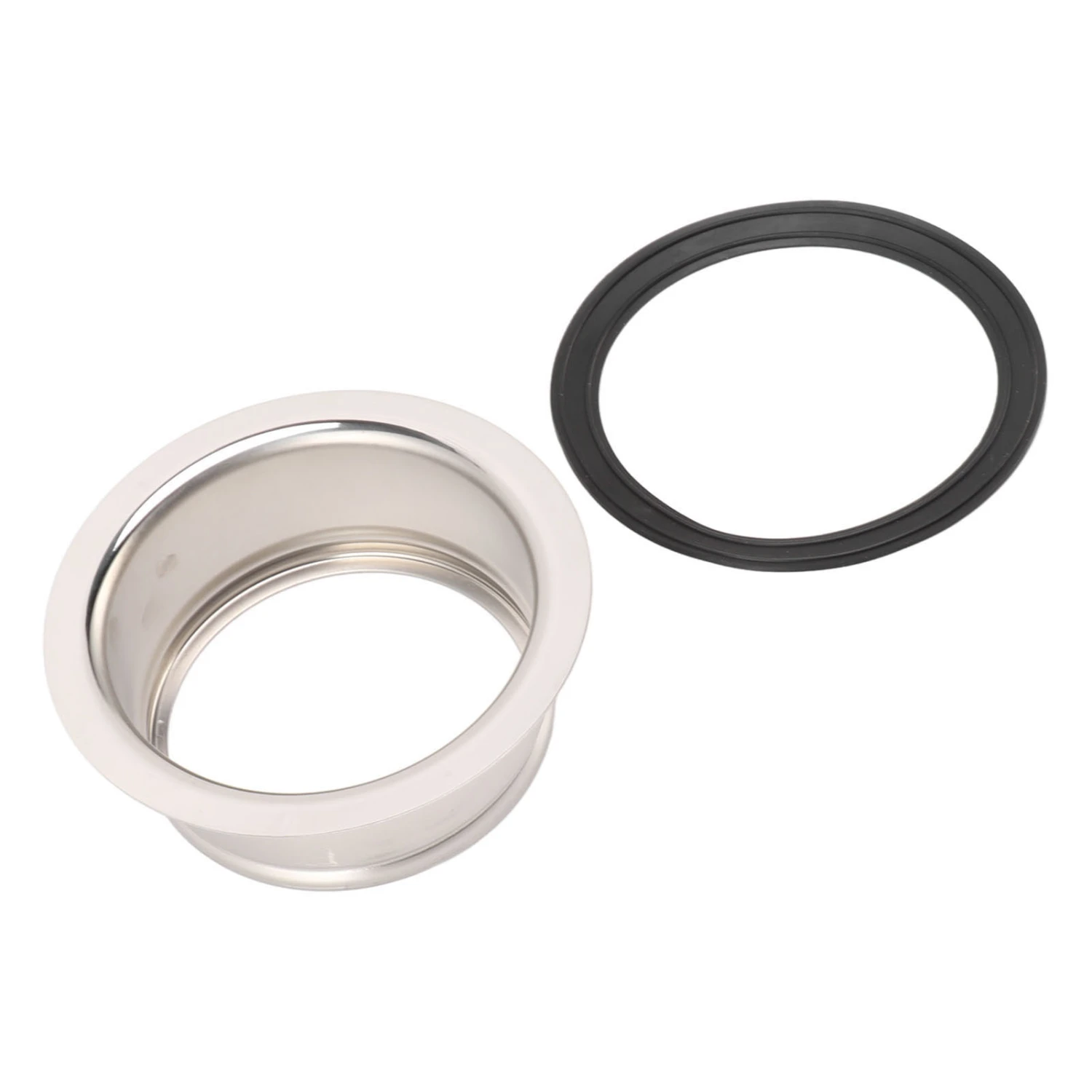 Kitchen Extended Sink Flange Stainless Steel Deep Sink Flange with Gasket for 3 Bolt Garbage Disposals Sink Drain Hole