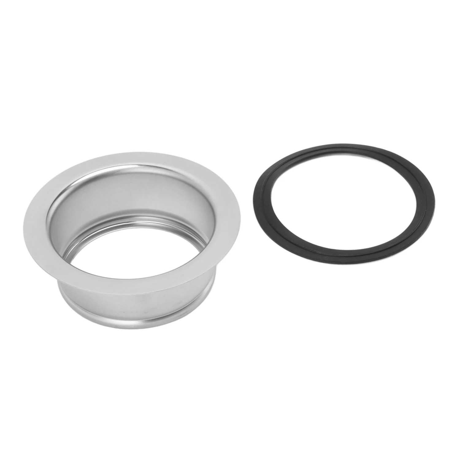 Extended Sink Flange Stainless Steel Silver Garbage Disposal Sink Flange Replacement for Kitchen
