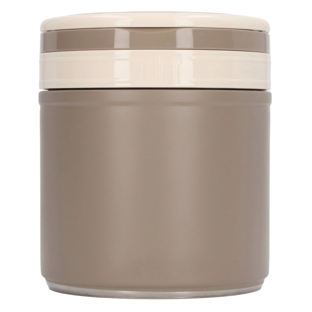 Insulated Food Jar 304 Stainless Steel Japanese Style Round Shape Vacuum Lunch Food Container for Office Worker 1.2L Khaki