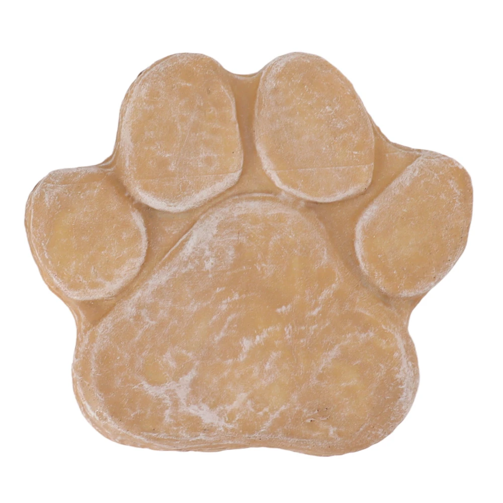 Dog Pawprint Memorial Stone DIY Lettering Dog Grave Marker Pet Monument for Outdoor Lawn Patio Sandy Yellow