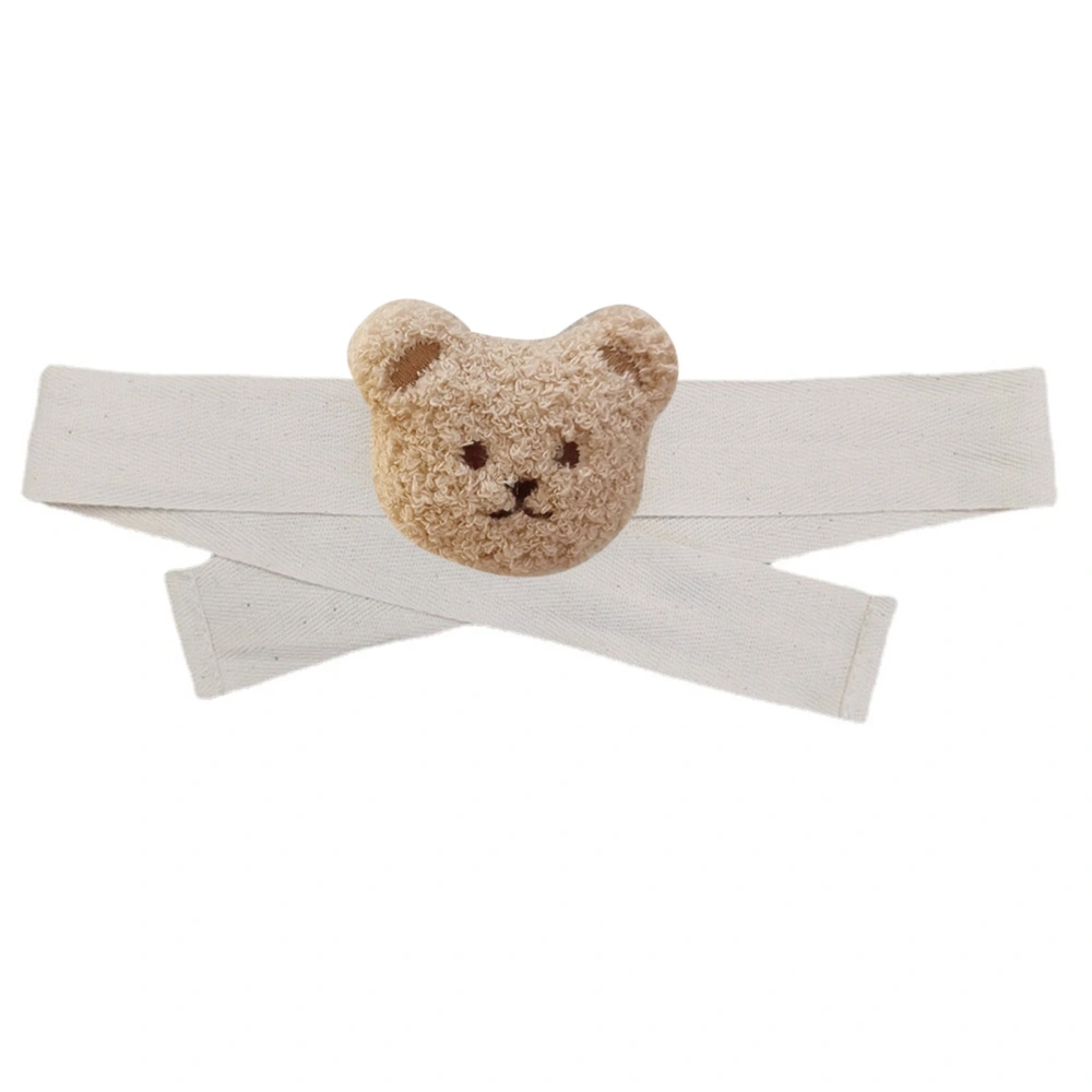 Curtain Tiebacks Embroidered Bear Head Curtain Strap Tie Rope Children Room Decoration Milk Tea Color Bear