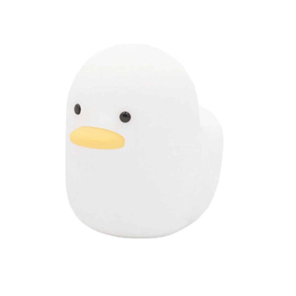 Duck Night Light Silicone Soft Lampshade Delay Automatic Light Off Cute LED Tap Night Light Home Decoration