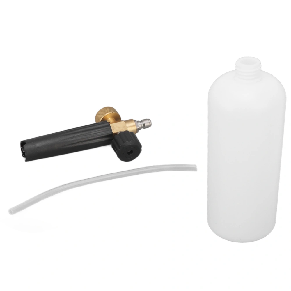 1L Car Wash Foam Spray Bottle Multifunction with G1/4 Quick Connector Copper Foam Lance for Outdoor