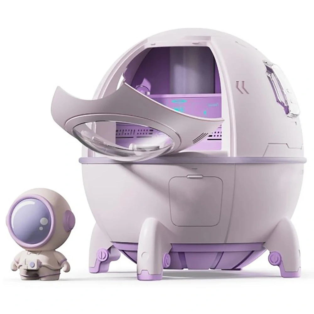 Mini USB Humidifier Cute Spaceship Shaped Humidifier Portable Household Ambient Light Humidifier US Plug 110v Purple