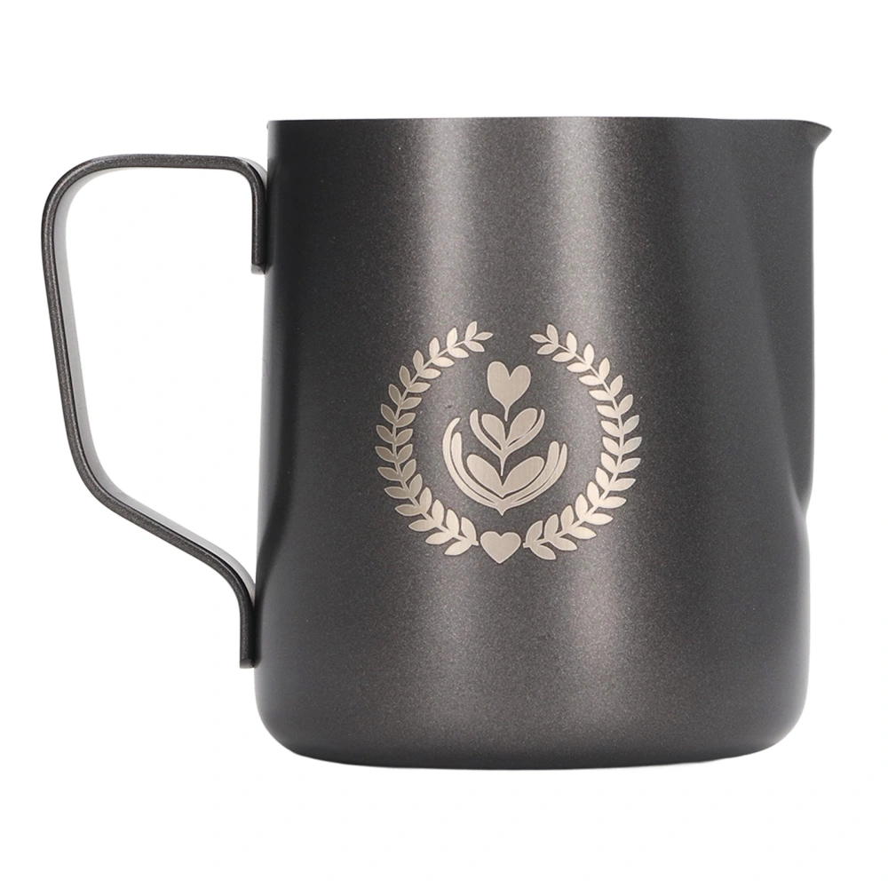 Frothing Cup 600ml 304 Stainless Steel Thickened Milk Frothing Jug Coffee Pitcher for Cafe Home Black