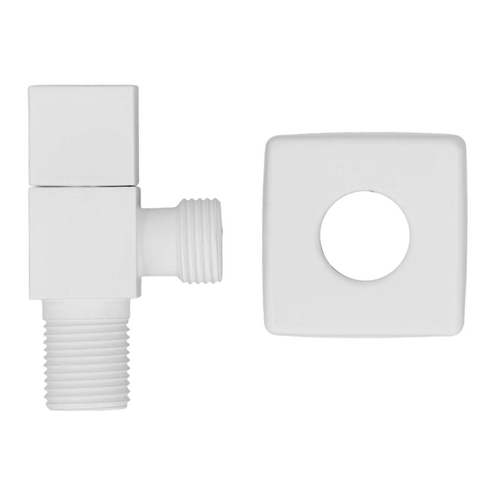 1/2in Water Outlet Valve Thicken Copper 1 in 2 Out Hot Cold Water Diverter Valve for Home White