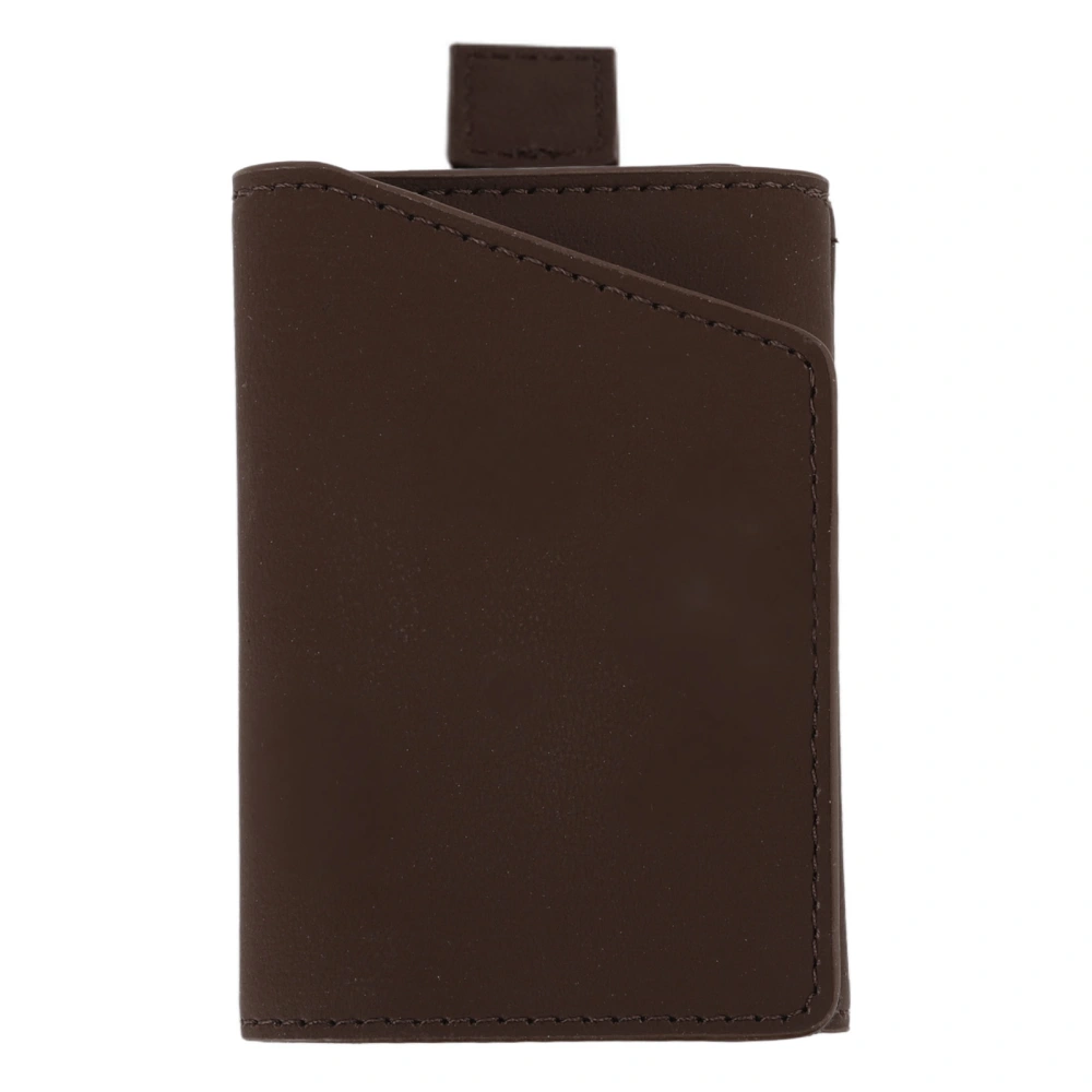 Minimalist Wallet Leather Credit Card Holder Coin Purse Portable Multi Function Card Holder Wallet for Men Women Brown