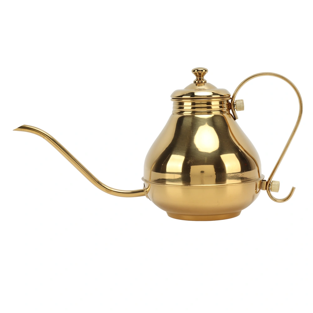 Coffee Tea Pot Stainless Steel Gold Thin Mouth Coffee Drip Kettle for Home Kung Fu Tea