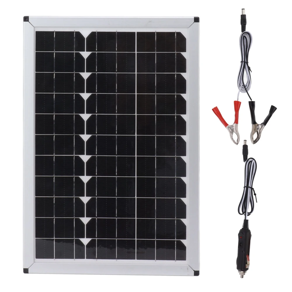 Solar Panel 100W 18V Monocrystalline Silicon 15.7in Long 10.8in Wide Portable Solar Panel Charger for Car Laptop Lamp