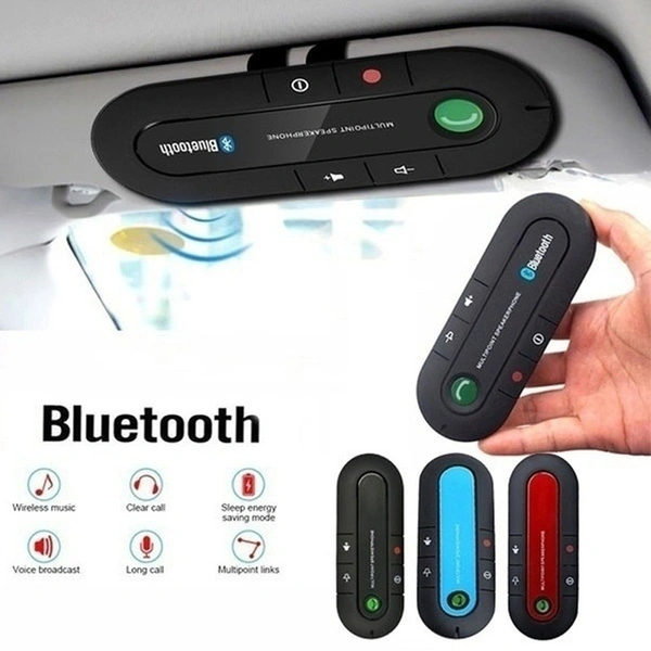 Bluetooth Handsfree Car Kit Wireless Bluetooth Adapter Receiver Speakerphone MP3 Music Player with Car Sun Visor Clip Auto Accessories Car Bluetooth