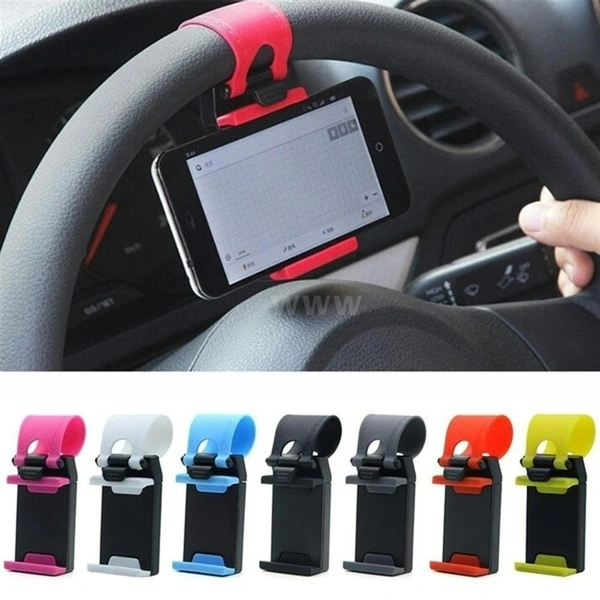 Car Horizontal Mobile Phone Steering Wheel Mobile Navigation Bracket for All Phone