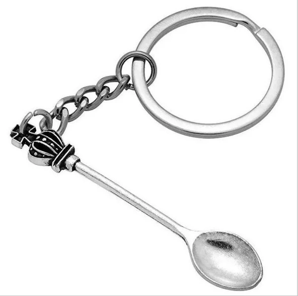 DIY mini spoon keychain pendant