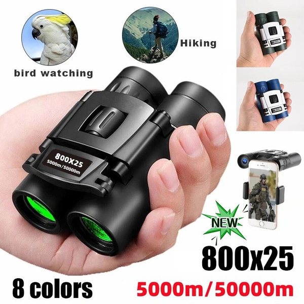 New 800x25 Powerful Binoculars Long Range Telescope HD Zoom Portable Folding Low Light Night Vision Monocular 4K for Outdoor Hunting Tourism Camping