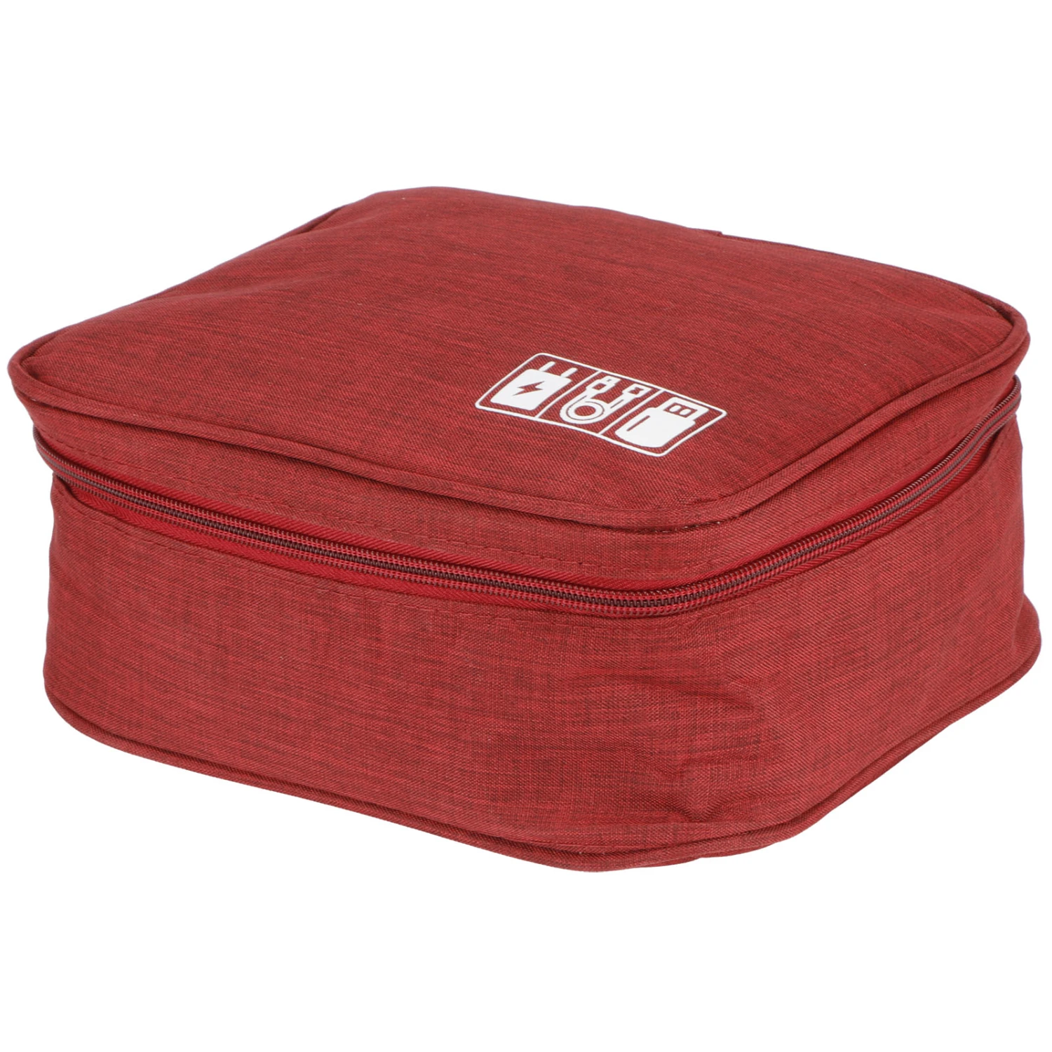 Multifunction Storage Bag Electronic Accessories Cable Cord USB Drive Organizer Storage HolderRed