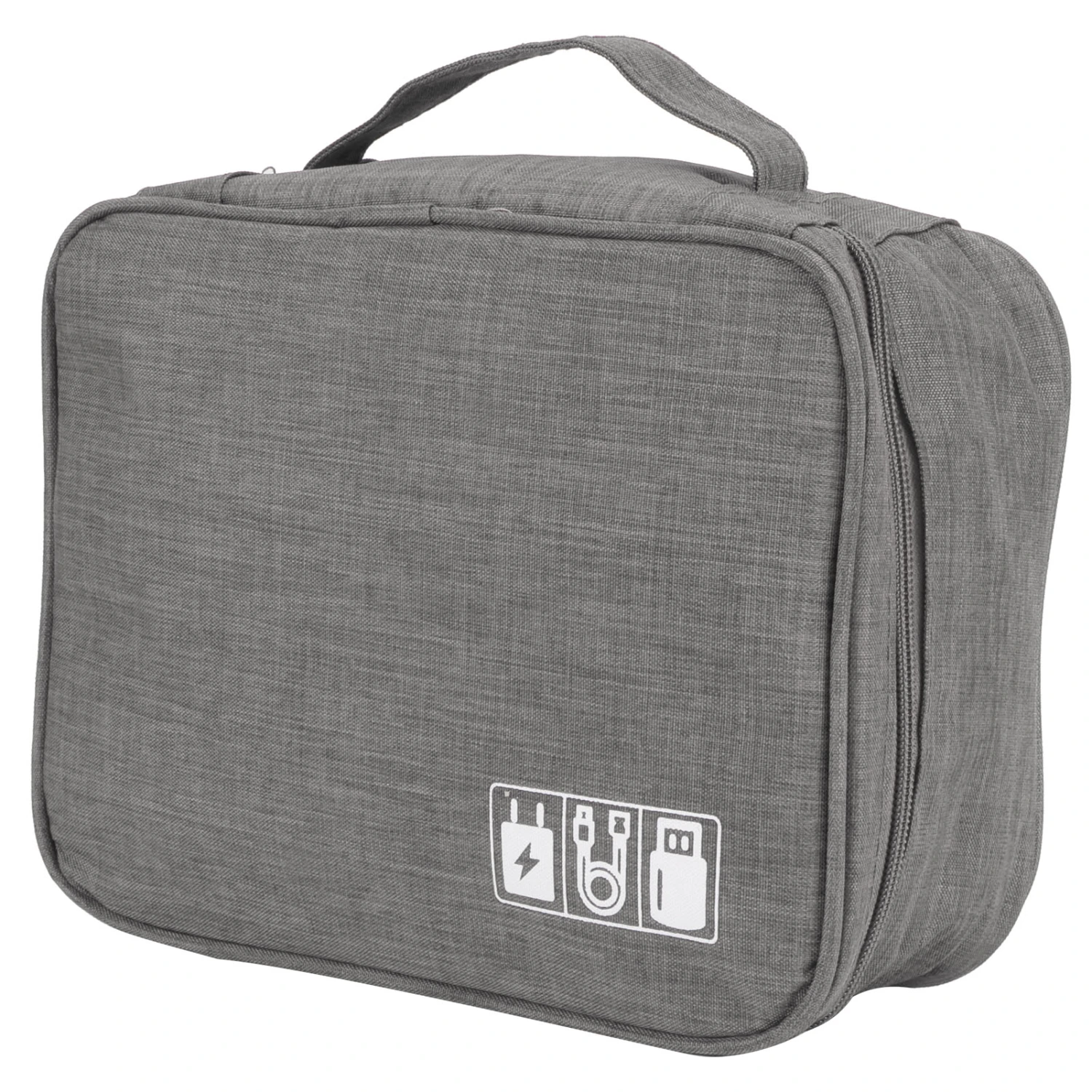 Multifunction Storage Bag Electronic Accessories Cable Cord USB Drive Organizer Storage HolderGray