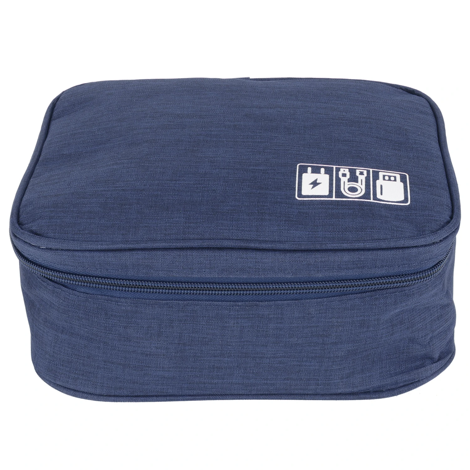 Multifunction Storage Bag Electronic Accessories Cable Cord USB Drive Organizer Storage HolderNavy Blue