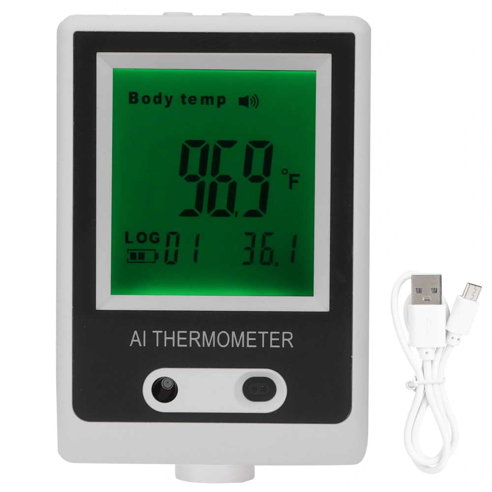 Thermometer Wall-Mounted USB Automatic Temperature Tester Meter with Voice Alarm Broadcast