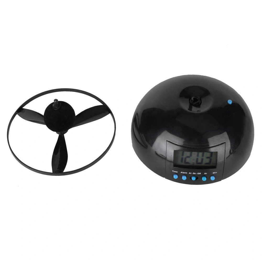 Alarm Clock Novelty Flying LCD Digital Portable Mini Round Propeller Household Supplies