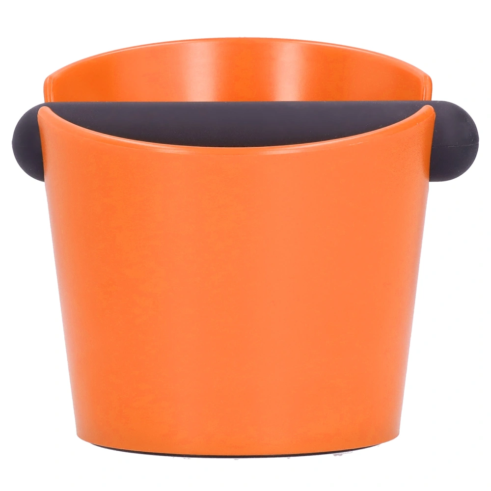 Non Slip Coffee Knock Box Coffee Grounds Bucket Container Dump Bin Accessories(Orange )