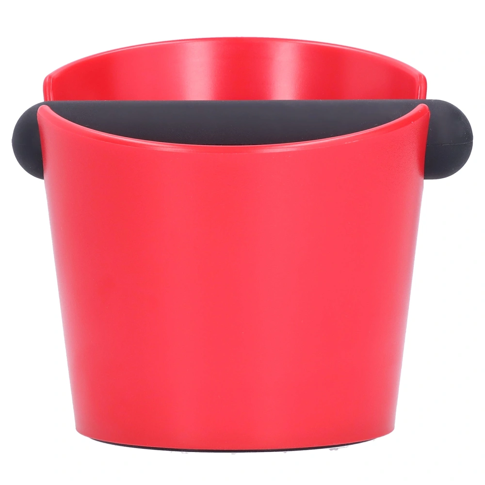 Non Slip Coffee Knock Box Coffee Grounds Bucket Container Dump Bin Accessories(Red )