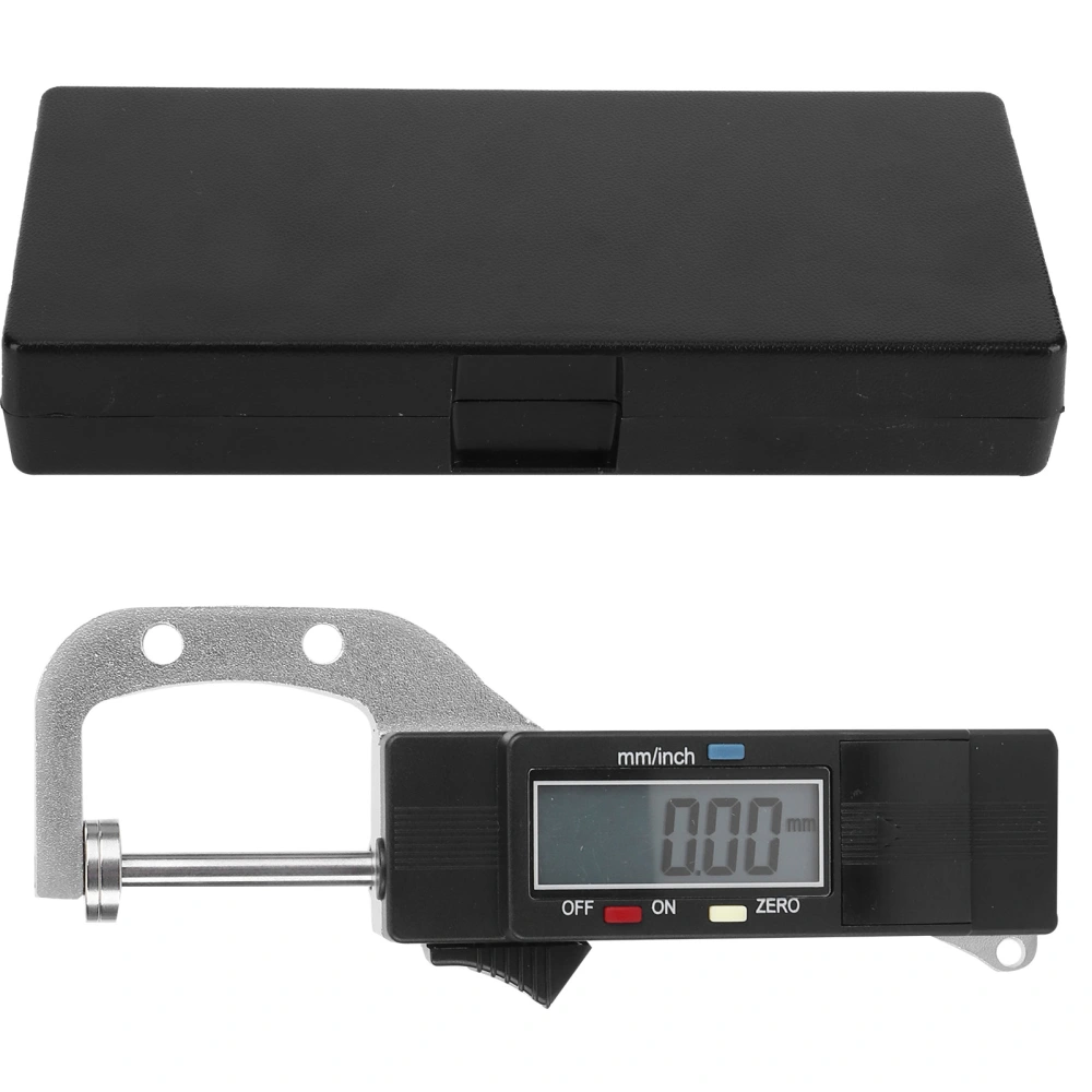 Digital Thickness Gauge Meter Stainless Steel Inch/Metric Measuring Tools 0-25.4mm