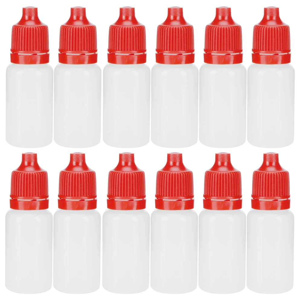 50Pcs 5ml Empty Dropper Bottles Squeezable Eye Liquid Bottle Container with Lids PlugsRed