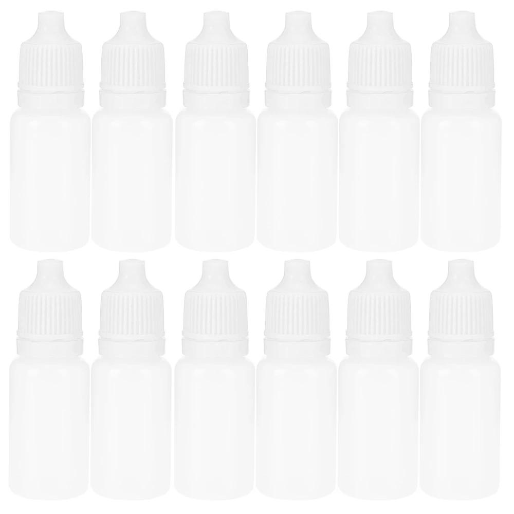 50Pcs 5ml Empty Dropper Bottles Squeezable Eye Liquid Bottle Container with Lids PlugsWhite