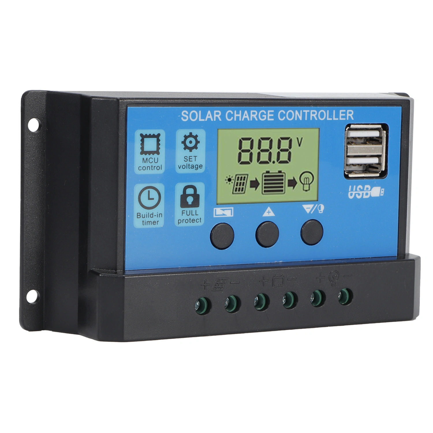 PWM Photovoltaic System OffGrid Solar Controller SelfAdaption Charge Controller 12V/24V(30A )