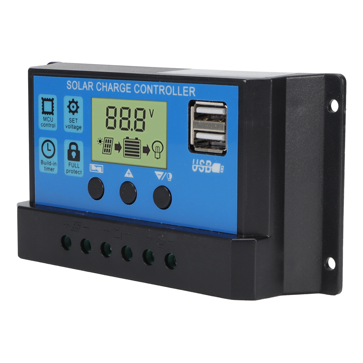 PWM Photovoltaic System OffGrid Solar Controller SelfAdaption Charge Controller 12V/24V(30A )