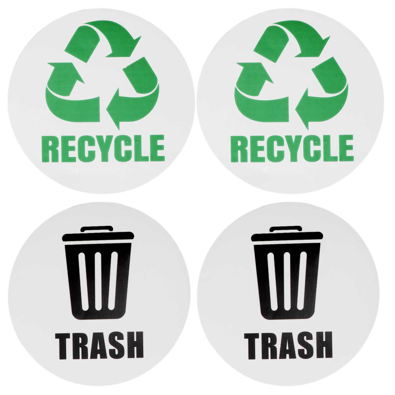 18PCS /Set Waterproof Self Adhesive Recycle Trash Sticker Decal for Cans Garbage Containers Bins