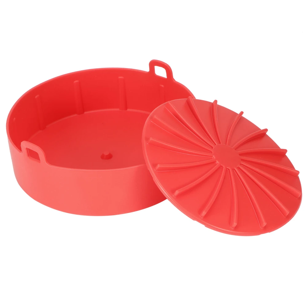 Air Frying Pot Liner Silicone Grill Pan Bread Cake Mat Basket Pressure Cooker Kitchen ToolRed