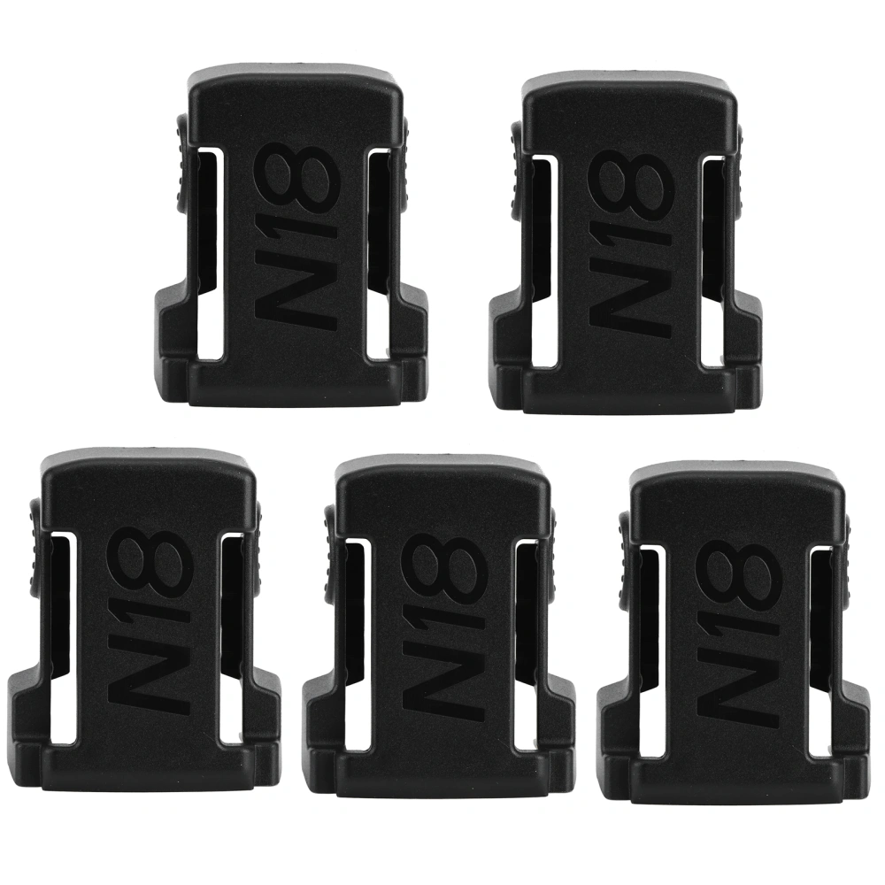 5Pcs Battery Mount Holder Stand Rack Battery Accessories Fit for Milwaukee m18 18VBlack