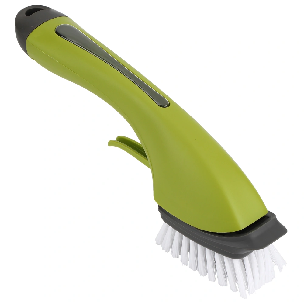 Long Handle Cleaning Brush with Soap Dispenser for Kitchen Pan Pot Sink and Dish WashingGreen