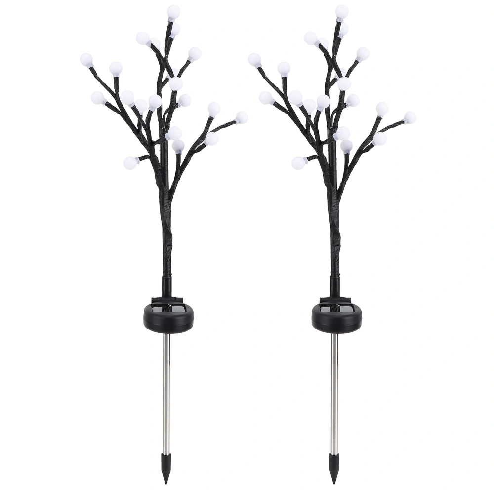 2 Pack Solar Power Tree Branch Light 20 LED Decorative Lights for Outdoor Pathway GardenWarm Light