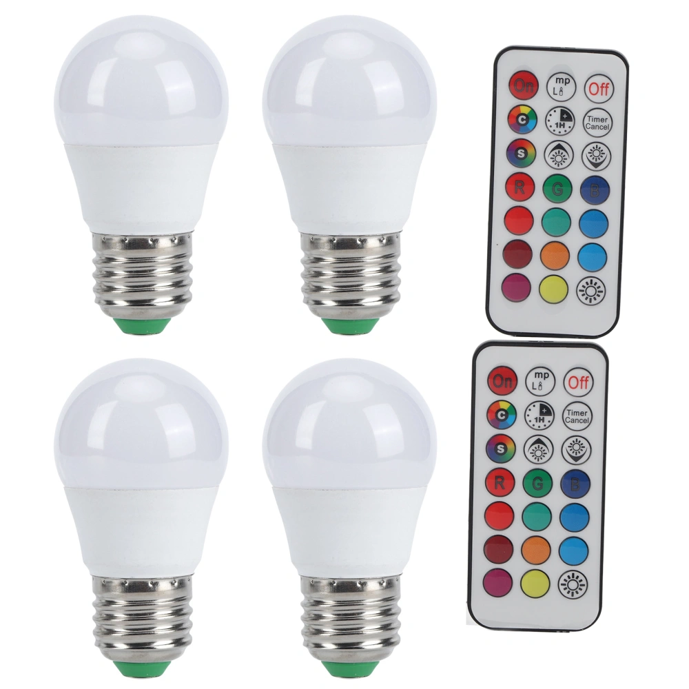 45W LED RGB Bulb Light Colorful Changeable Remote Control Lamp for Bedroom Stairway Bar 85V265V(RGB Warm White 3000K E27 Lamp Socket)