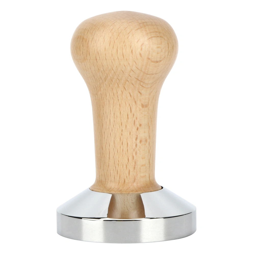 58mm Coffee Tamper Coffee Powder Hand Tamper Press Hammer Coffee Machine AccessoriesWood Color 58mm Plat Base