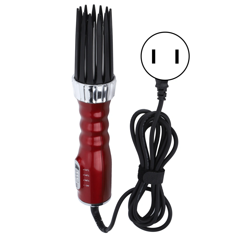 550W Wet Dry Dual Use Hot Hair Dryer Comb Curling Modeling Tools with 3 Level Adjustment RedUS Plug 110V