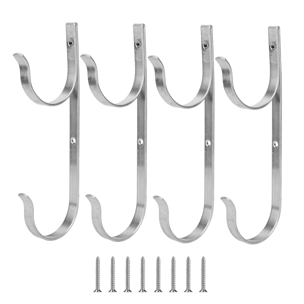 4pcs Aluminum Alloy Hook Clothes Towel Hanger Organizer Supplies for Swimming Pool Bathroom