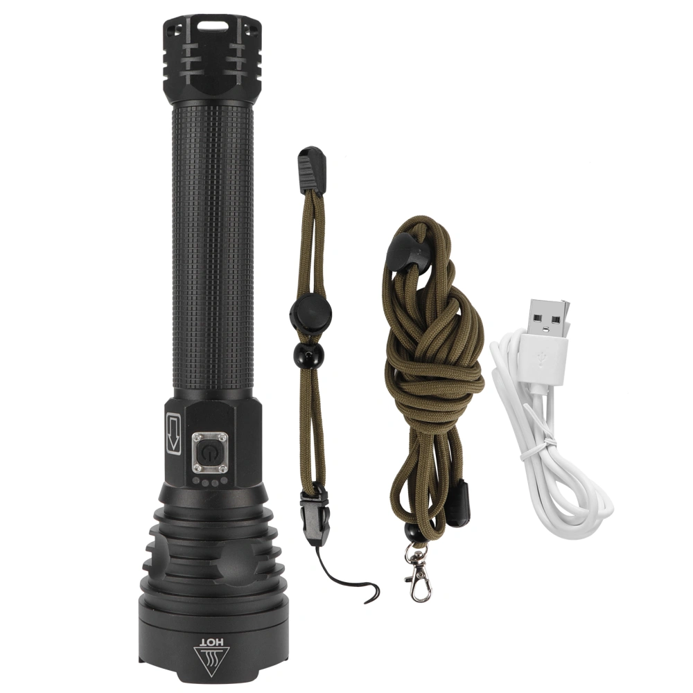 XHP90 Telescopic Zoom Flashlight 30000LM USB Rechargeable Household Waterproof Electric Torch