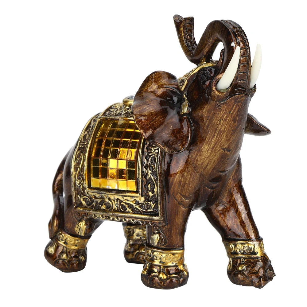 Elephant Statues Artistic Home Figurines Decoration Resin Crafts Lucky Animals OrnamentsMedium Size