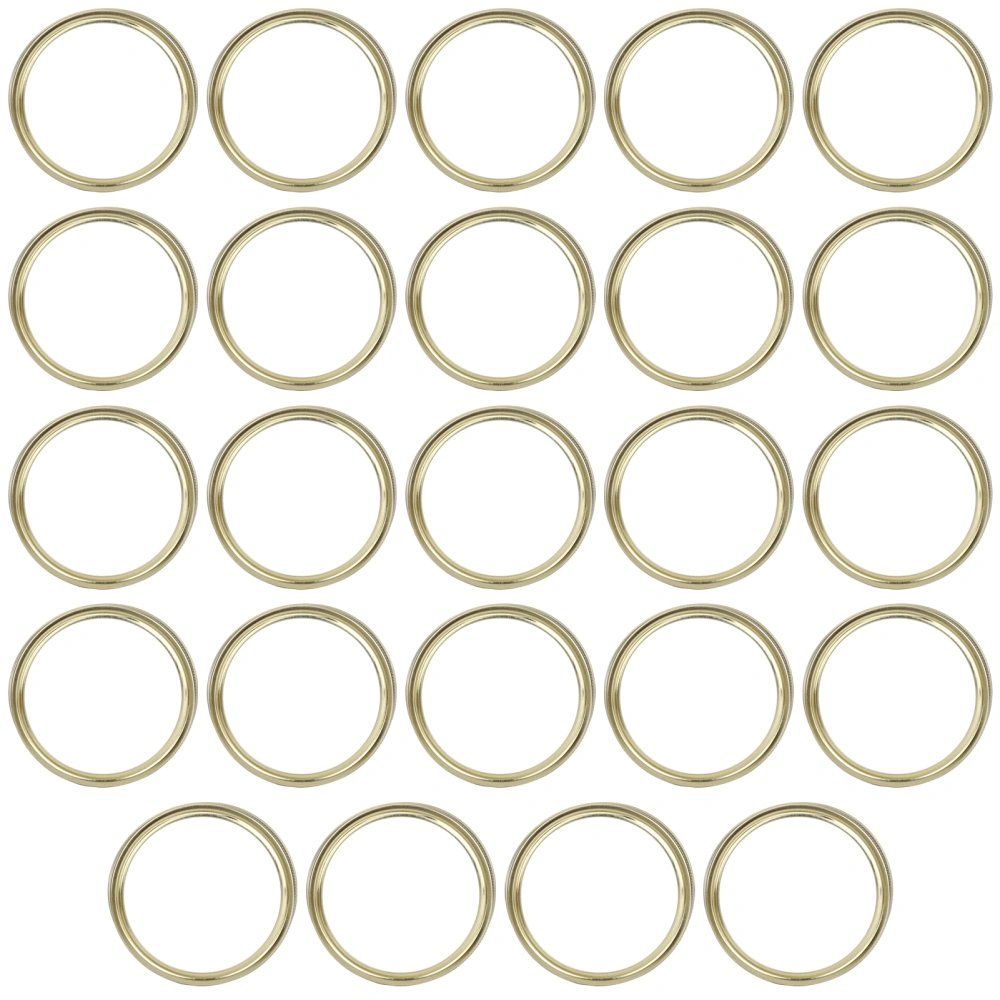 24pcs Jar Sealing Storage Lids Split‑Type Solid Caps Round Shape Can Accessory Kitchen SuppliesGold 70mm