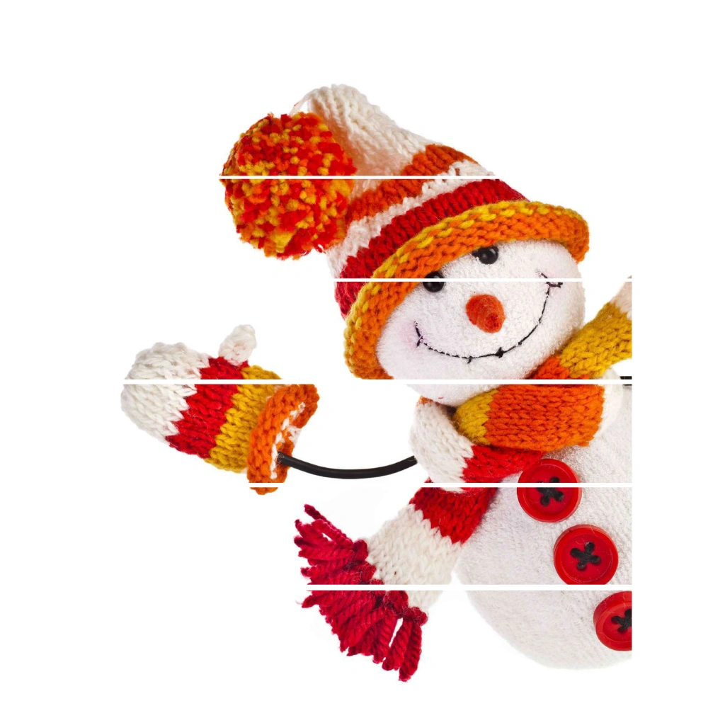 Cute Scarf Snowman Pattern Stair Stickers Removable Staircase Decals Wall Sticker for Christmas Decoration