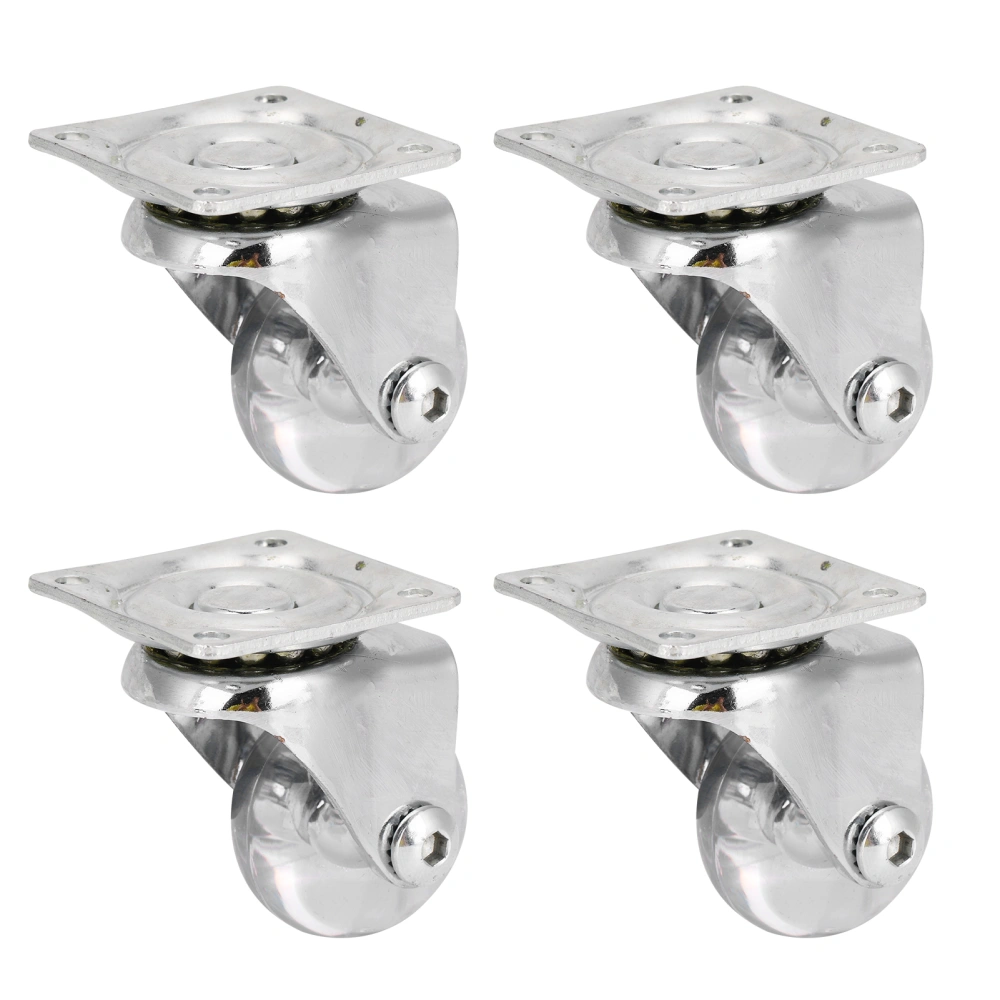 4Pcs 360 Degree Rotating Universal Casters Wheels for Cabinet Office Chair Pulley Cart35 Steering Caster