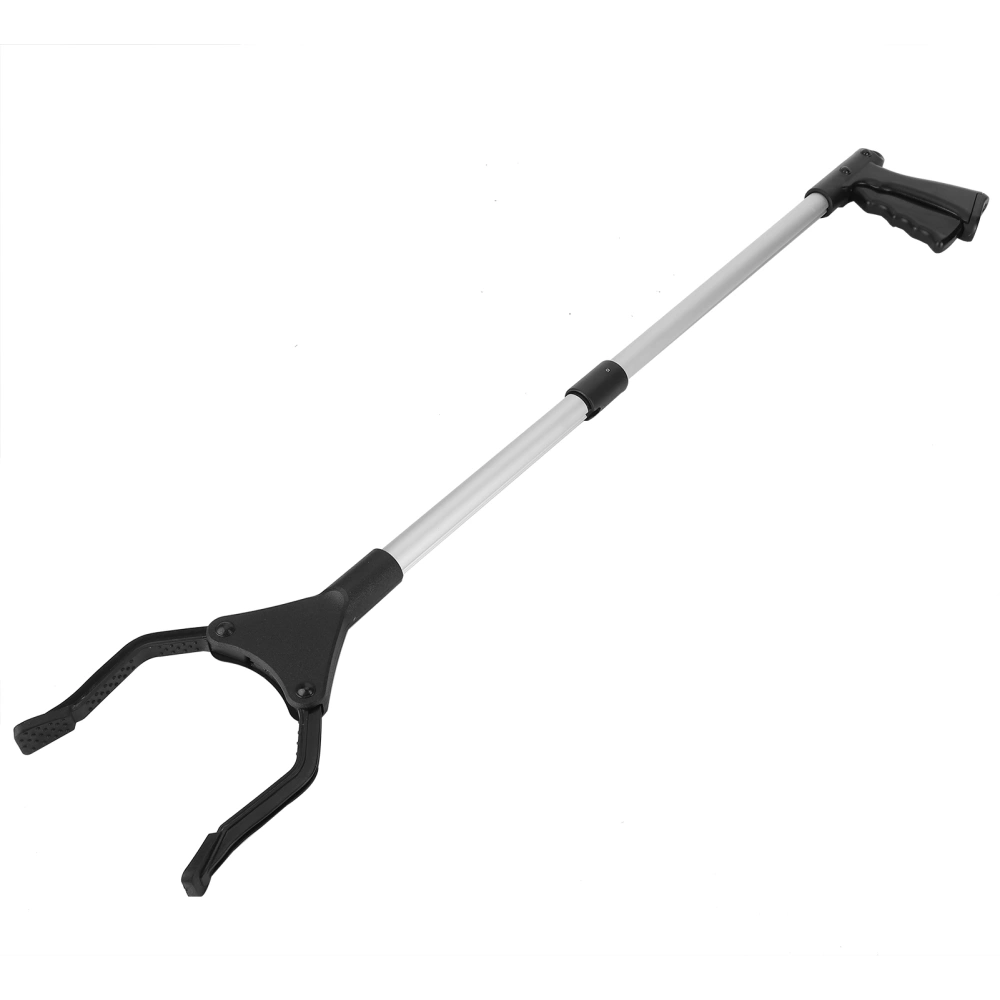 Multifunction Folding Long Trash Clamps Grabber Picker Tools Sanitation Cleaning SuppliesBlack Handle Silver Tube