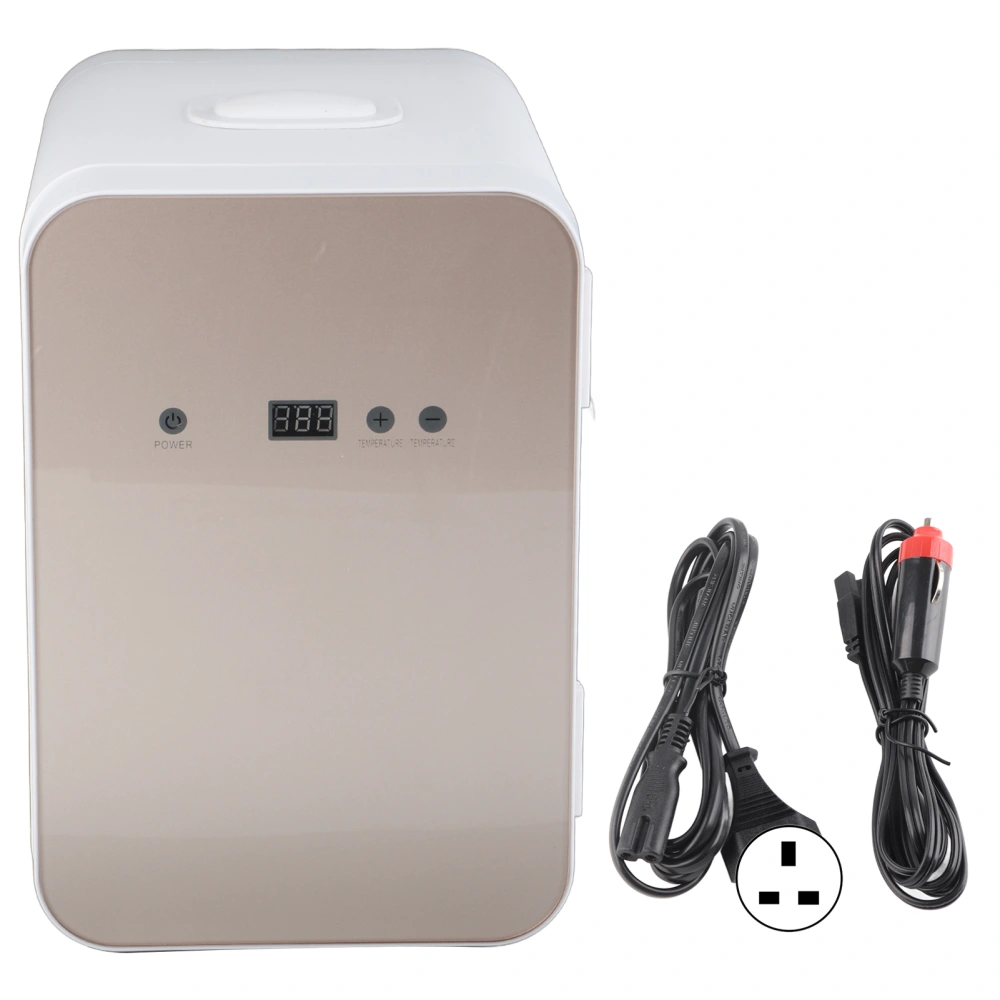 8L Portable Digital Mini Refrigerator 12V Car Refrigerator DualUse Freezer Warmer for Home Office(Prise UK 220V )