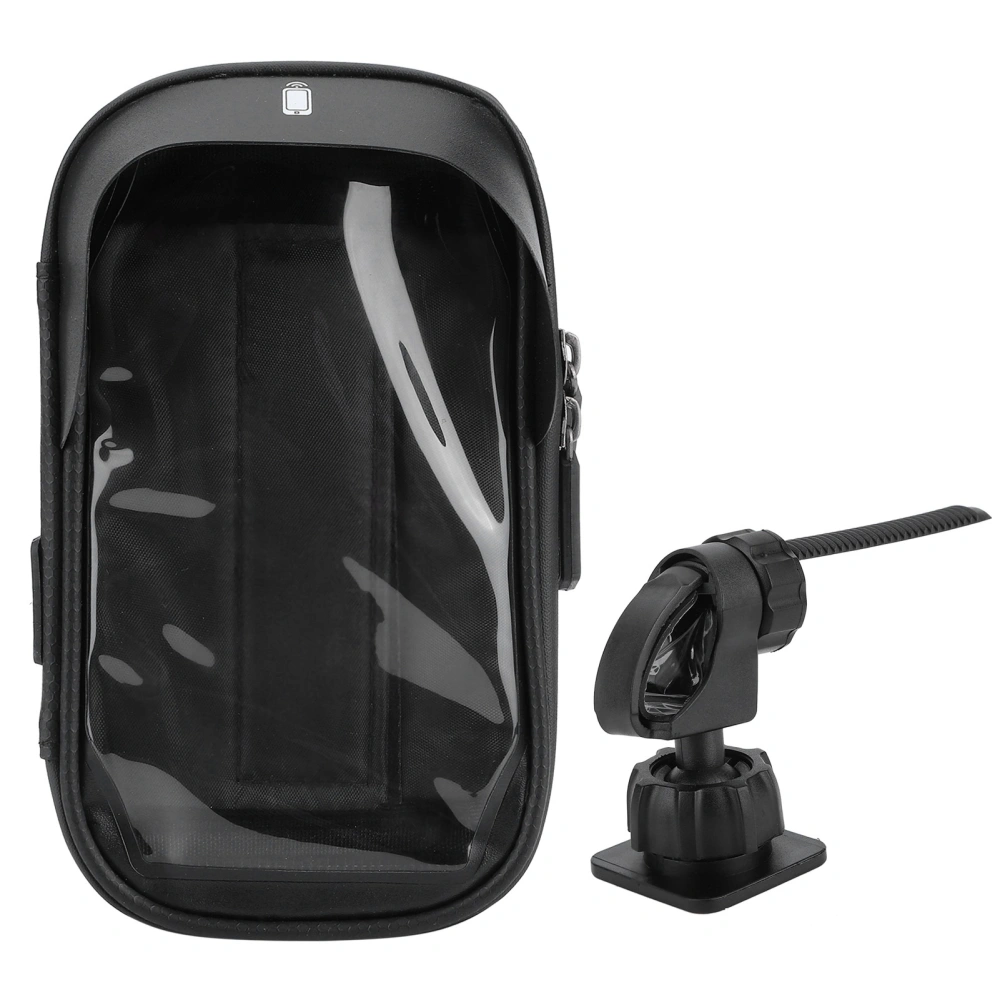 Universal Waterproof Bicycle Front Frame Phone Holder Stand Bag Bike Cycling AccessoryBlack Hard Shell 7in