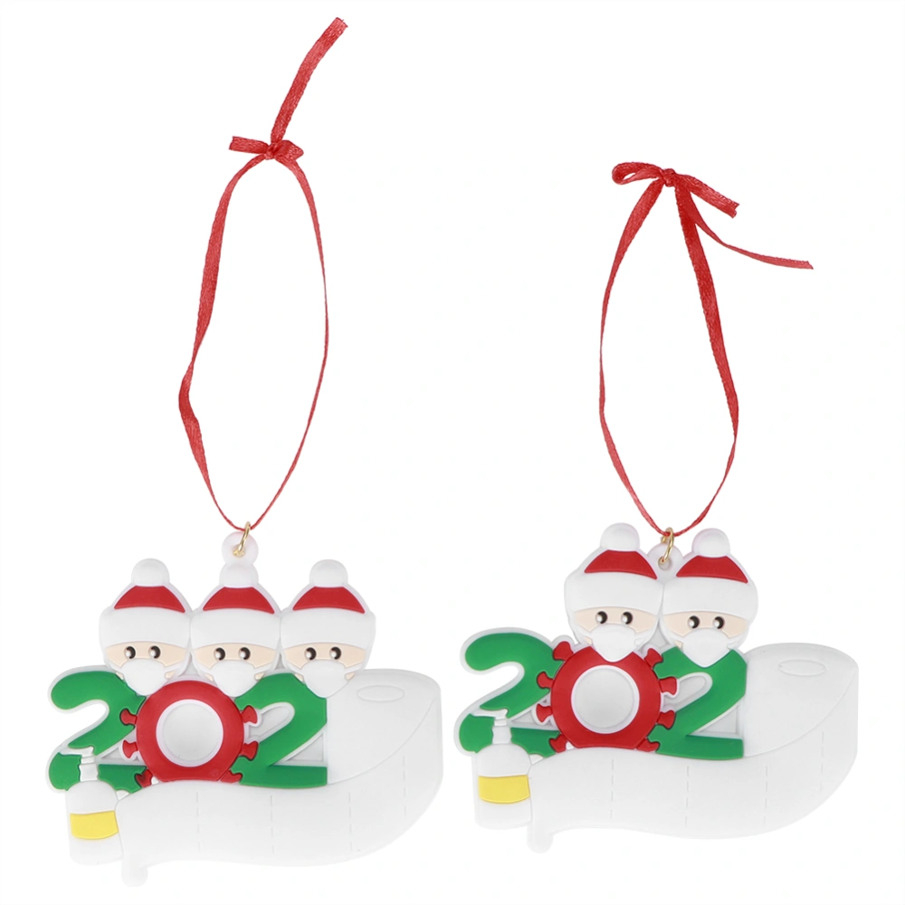 2PCS Hanging Personalized Ornaments Family Members Christmas Decoration Christmas Tree Pendant2+3 Family Set