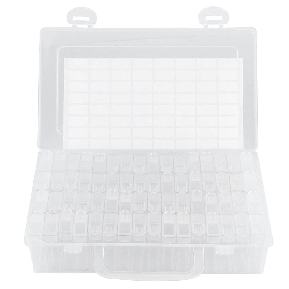 64Slots Diamonds Embroidery Accessories Diamonds Painting Boxes Cases Organizer Home Beads Storage