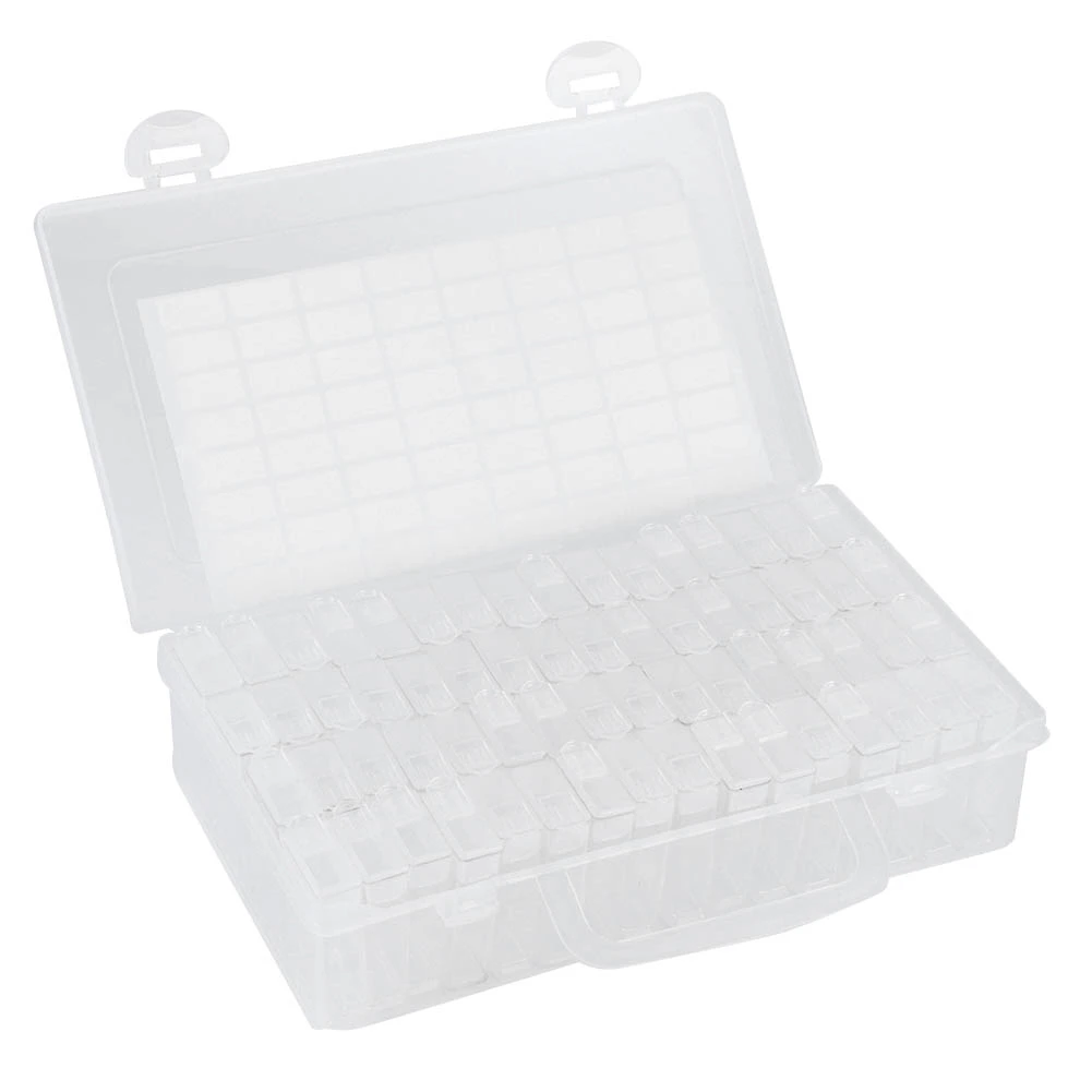 64Slots Diamonds Embroidery Accessories Diamonds Painting Boxes Cases Organizer Home Beads Storage