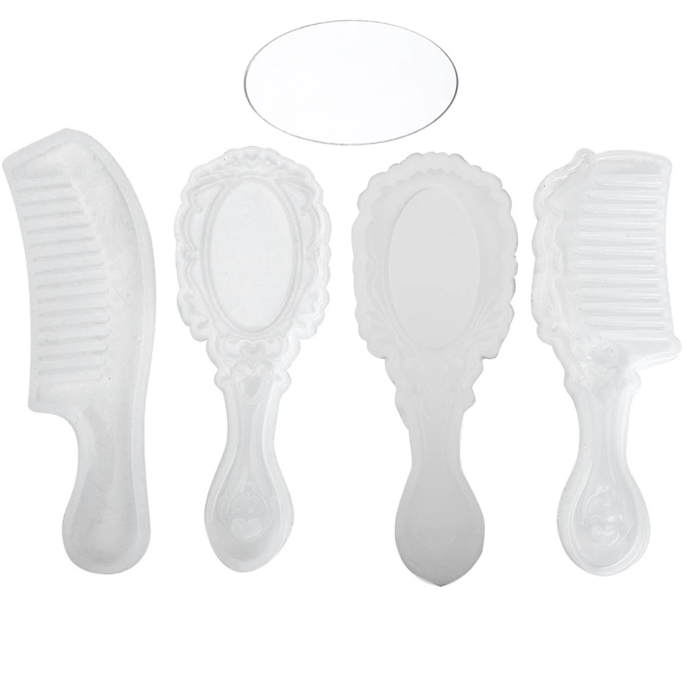 Silicone Comb Mirror Mold for DIY Mirror Hair Comb Craft Making Reusable Molds